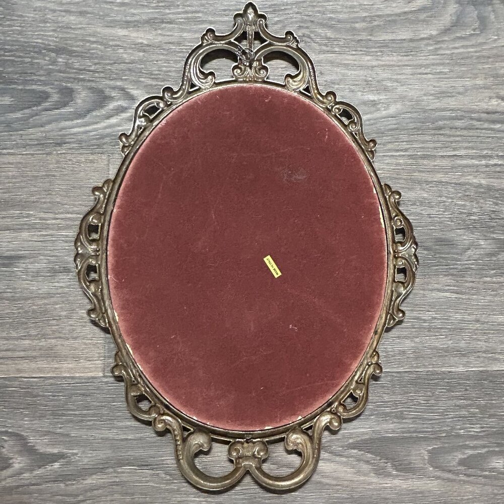 Vintage Pinkie Blue Boy Prints Ornate Oval Framed Made In Italy Glass *READ - Picture 10 of 16